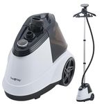 True & Tidy® - Standing Garment Steamer, Heavy Duty with Over 90 Minutes Steam Time, for Home and Commercial Use, 1800 Watts of Powerful Steam, Wheels for Easy Moving, 3 Settings