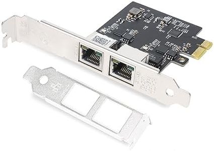2.5Gbase-T Nic de Doble Puerto PCIe con Chip Realtek RTL8125, Tarjeta de Red de 2.5 GB, 2500/1000/100 Mbps, PCIe X1, Tarjeta Gigabit Ethernet para Windows/Windows Server/Linux