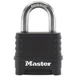 MASTER LOCK Heavy Duty Combination Padlock, Security level 9/10, Large Ergonomic Dials, Body Bumper, Outdoor, Weatherproof, Standard Shackle