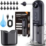 Ear Wax Removal Kit, Electric Water Powered Ear Cleaner - Safe & Effective Home Use Ear Irrigation Kit w/ 12 Reusable Tips, Basin, Ear Bulb - 4 Pressure Settings, IPX7 Waterproof, USB Rechargeable