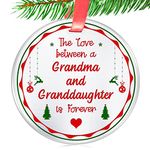 Grandmother Granddaughter Christmas Ornament- The Love Between a Grandma & Granddaughter is Forever