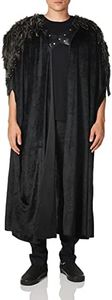 Costume Culture Men's Big Medieval Cape Adult Deluxe, Black, Standard