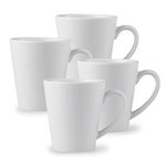 Lewis's Arctic Mugs - Plain White Coffee Mugs - White Mug Set (Set of 4)