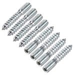 uxcell M10 Hanger Bolts Length 2"(50mm) Double Headed Bolts Self-Tapping Screw 10mm Wood Joint Furniture Legs 8pcs