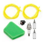 laffoonparts 2 Sizes 2 Feet Fuel Line Hose Filter Kit for Poulan Craftsman Chainsaw Replaces#530071835 530037793 530095646 188-513-1 (with Primer Bulb & Spark Plug)