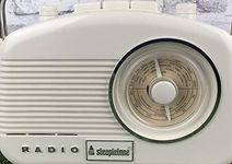 Steepletone Bluetooth Brighton Cream/Beige Retro 1950's Style 3 Band Portable Radio with Rotary Dial.Latest Model with Bluetooth to wirelessly connect Smartphones, Tablets and mp3 Players.