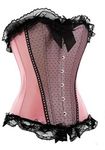 Alivila.Y Fashion Sexy Lace Brocade Corset Bustier Shapewear 820-Pink-XXL