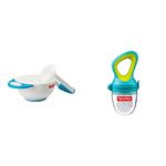 Fisher-Price Baby Food Mash and Serve Bowl Set, Blue & Ultra Care Food Nibbler with Extra Mesh, Blue