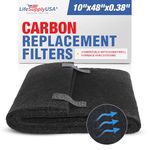 10"x48" Cut-to-Fit Activated Carbon Filter Air Cleaner Sheet Wrap Compatible with Honeywell Air Cleaners, Furnace, HVAC Systems by LifeSupplyUSA