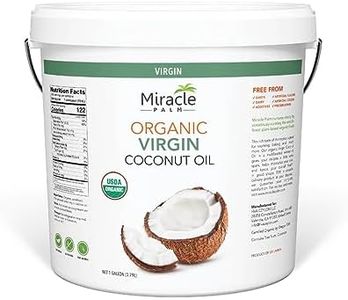 Miracle Palm Virgin Coconut Oil - Raw and Organic Coconut Oil - Coconut Oil for Skin, Hair, Cooking & Baby Care - Unrefined Coconut Oil for Baking, Sautéing & Stir Frying - 1 Gallon Pure Coconut Oil