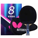 Butterfly B802FL 802 ALC Arylate Carbon Power Table Tennis Racket Set