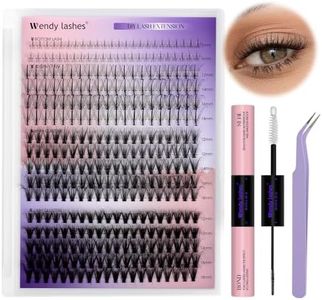 Lash Clusters Multi-type Mixed DIY Eyelash Extension Kit Individual Lashes with 7D Spike Fans Bottom Lashes 3D Effect 20D+30D Clusters Lash Bond and Seal Suitable for Beginners Use at Home (12-18 MM)