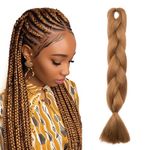 Ombre 4 Tones Braiding Hair Extensions Jumbo Braids Hair Extension Jumbo Braiding for Twist Braiding 24",1 Bundles - Light Auburn