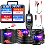 2026 Autel Powerscan PS100 Power Circuit Probe Tester, 12-24V Automotive Electrical System, Relay, Fuse, Ground Test Tool, Short&Open Circuit Breaker Finder, Component Activator, AC DC, 40FT Cable