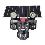 SIFER 12 MP Full HD Triple Lens Solar CCTV Camera | Two-Way Audio | 4g sim Solar Camera Outdoor Waterproof 360 | Human Detection | Color Night Vision
