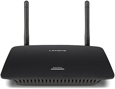 Linksys RE6500: AC1200, Dual-Band Wi-Fi Extender, Internet Booster, 4 Gigabit Ethernet Ports, Uninterrupted Streaming and Gaming (Black)