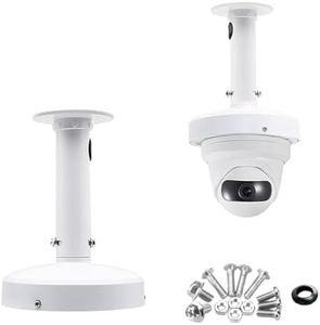 CTXSumTec Security Camera I Type Wall Ceiling Mount Bracket, Dome Camera Mount with Cable Hidden Junction Box Universal Camera Wall Mounting Bracket for CCTV Surveillance Camera (7.8" I Mount)