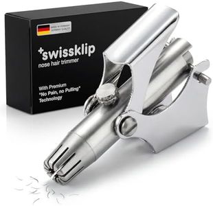 Swissklip Human Power Nose Hair Trimmer for Men | Manual Nose Hair Trimmer for Women I Stainless Steel Ear Hair Remover for Men & Women I Easy to Use Ear Hair Trimmers