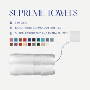 Christy Supreme Hygro 6-Piece Towel Set – White Cotton Towels