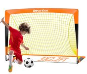 Dimples Excel Soccer Goal Kids Soccer Net for Backyard, 1 Pack (3' x 2.2', Orange+Black)