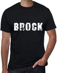 One in the City Men's Graphic T-Shirt Brock Eco-Friendly Limited Edition Short Sleeve Tee-Shirt Vintage Birthday Gift Novelty Deep Black M