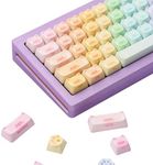 Akko PBT Keycaps Set, Colorful Cats Keycap Mao Profile 142-Key Keycaps for Mechanical Keyboards