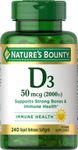 Nature's Bounty Vitamin D3 2000 IU, 240 Softgels