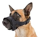 TRIXIE Nylon Ribbon Muzzle, Training, XL-XXL, Black, Dog