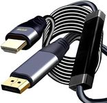 4K DisplayPort to HDMI Cable 40FT with IC, 4K60HZ (1440P 60Hz, 1080P 120Hz), DP to HDMI for Dell, Monitor, Projector, Desktop, AMD, NVIDIA, Lenovo, HP,ThinkPad-Grey Samsung and More