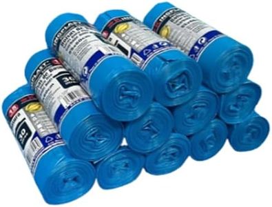 Almericorp Bolsa de basura Azul 55x60 de 30 litros, autocierre, Paquete 15 unidades (10)