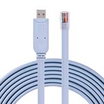 Bewinner USB2.0 Male to RJ45 Male Cable for Cisco Routers Switches - 1.8m CAT5 Serial Console Flat Cable for Desktops/Laptops and Routers/Switches - USB Cables No Adapters Needed