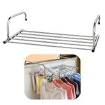 Ruavnsa Airer Clothes Drying Rack|Hanging Clothes Airer| Retractable Clothes Drying Rack Radiator|adjustable Stainless Steels Garment Laundry Racks for Indoor/Outdoor（42cm-66cm）