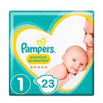 Pampers Premium Protection Nappies, Size 1, 23 Nappies.