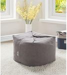 Magic Pouf 3-in-1 Microplush Ottoman, Bean Bag, Floor Pillow, Grey