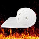 Ceramic Fiber Blanket, Fireproof Insulation Baffle, Rated to 2400F, Size 24"x12", 1" Thick, High-Temperature Resistance for Pizza Oven Stoves, Kilns, Forges, Pipes Insulation