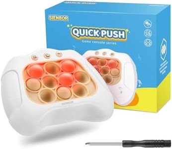 SIENBOR Quick Push Game Console ,4 Modes Games, A Toy Game Machine That Exercises Reaction Ability and Improves Concentration |Teens Boys & Girls Ages 3-12 Years Old & Up (White)