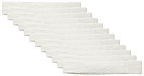 Sweatbands Cotton Sports Headbands - Soft and Stretchy 2" Terry Cloth Moisture Wicking Solid Color Athletic Headband (Available in Lots of Pack Quantities) by Kenz Laurenz (White 12 Pack)