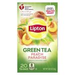 Lipton Green Tea Bags, White Mangosteen Peach 20 Count, (Pack of 6)