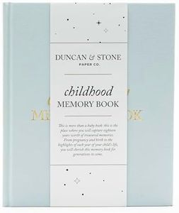 Childhood Memory Book - Elegant Child Memory Book For Kids Till Age 18 W/Guided Prompts, & More - Childhood Memory Journal (175 Pages, Sky Blue)