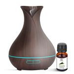 Rene-Maurice Premium Electric Aroma Diffuser for Home Fragrance | Humidifier for Room | 7 Calm Mood Changing LED Lights with Free Essential Oil Ultrasonic Auto Off Humidifier Diffuser for Meditation