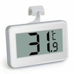 DollaTek Refrigerator Thermometer,LCD Digital Fridge Freezer Thermometer Monitor with Hanging Hook and Retractable Stand