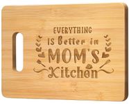 Gifts for Mom from Daughters Son, Best Mom Birthday Gift Ideas - Unique Engraved Bamboo Cutting Board for Mom with Warm Saying, Useful Kitchen Gift for Mom Birthday, Mother's Day or Christmas