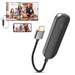 lulaven Wireless HDMI Adapter for iPhone iPad (iOS Only, Not for Android), AirPlay Screen Mirroring to TV Monitor Projector, Plug & Play iShare iOS Display Dongle, Support YouTube Tiktok, HD 1080P