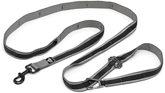 Kurgo Laisse Mains Libres Quantum 6 en 1 pour Chien, Ceinture/Laisse de Course, Marche ou randonnée, Réglable, Réfléchissante, Noir