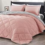 downluxe Queen Comforter Set - Pink