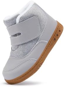 BMCiTYBM Baby Snow Boots Boys Girls Winter Toddler Infant Shoes Anti-Slip Grey Size 10 Toddler