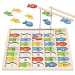 Diaodey Wooden Magnetic Fishing Gam
