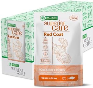 Nature's Protection Superior Care Wet Dog Food - Tuna Fish, High Protein Dog Food Topper for Adult All Breeds Red Coated Dogs, 2.46 oz. Pouches (24-Pack)