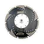 DT-DIATOOL Diamond Turbo Saw Blade with Slant Protection Teeth 9 Inch / 230mm Cutting Disc with M14 Thread for Concrete Tile Granite Marble Masonry