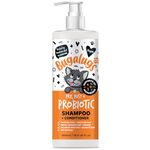 Bugalugs Cat Shampoo for Itchy Skin with Prebiotics & Probiotics for cats - kitten and cat shampoo for indoor cats for sensitive skin supports your pets Microbiome (Shampoo 500ml)